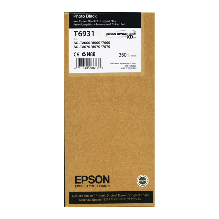 Картридж EPSON T6931 Photo Black 350мл для T3200 T5200 T7200 T3000 T5000 T7000