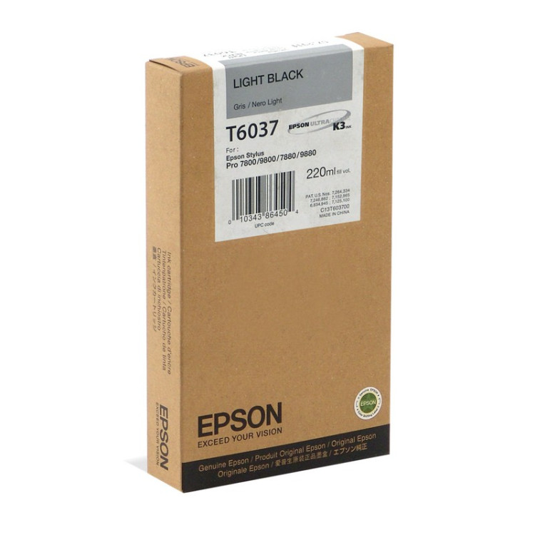 Картридж EPSON T6037 Stylus Pro 7800/9800/7880/9880 (Light Black) 220ml