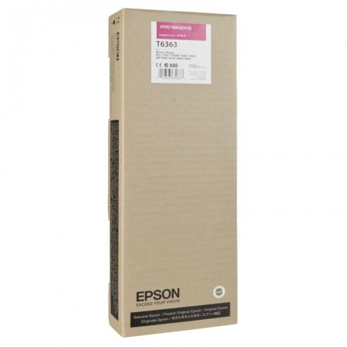 Картридж EPSON T6363 Stylus Pro 7700 7890 7900 9700 9890 9900 (Vivid Magenta) 700ml