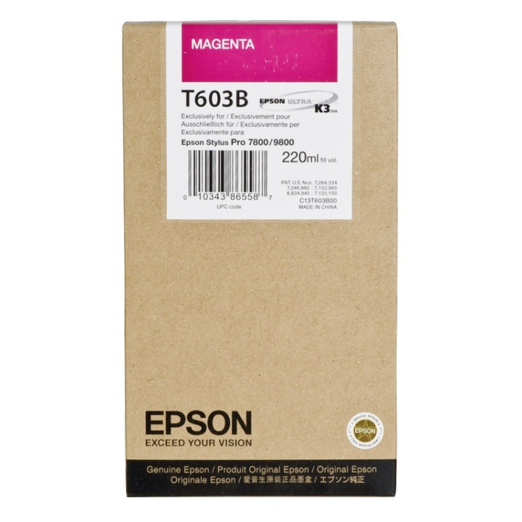 Картридж EPSON T603B Stylus Pro 7800 9800 (Magenta) 220ml