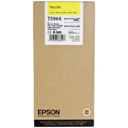 Картридж EPSON T5964 Stylus Pro 7700 7890 7900 9700 9890 9900 (Yellow) 350ml