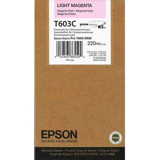 Картридж EPSON T603C Stylus Pro 7800 9800 (Light Magenta) 220ml