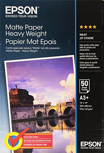Бумага EPSON Matte Paper Heavyweight 50л./A3+ Бумага EPSON Matte Paper Heavyweight 50л./A3+
