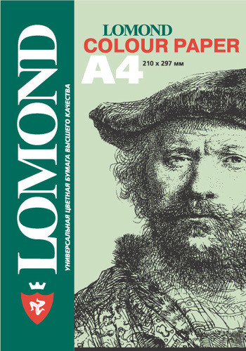 Бумага LOMOND Color Paper цветная 160г/м2/125л./A4, светло-зеленая Бумага LOMOND Color Paper цветная 160г/м2/125л./A4, светло-зеленая