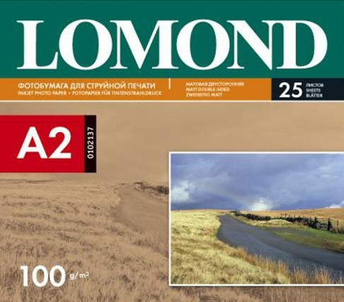 Бумага LOMOND Inkjet Paper матовая двусторонняя 100г/м2/25л./A2 Бумага LOMOND Inkjet Paper матовая двусторонняя 100г/м2/25л./A2