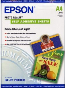 Бумага EPSON Photo Quality Self Adhesive Sheets 10л./A4