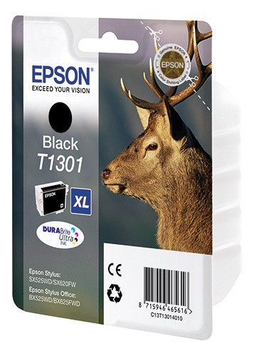 Картридж EPSON T1301 для Stylus B42/SX525WD/SX620FW/BX525WD/BX625FWD/WF-7015/7515/7525 (черный) Картридж EPSON T1301 для Stylus B42/SX525WD/SX620FW/BX525WD/BX625FWD/WF-7015/7515/7525 (черный)