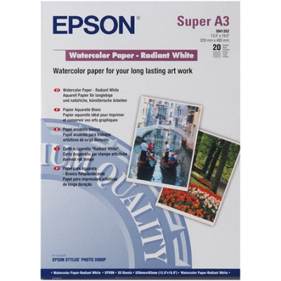 Бумага EPSON Watercolor Paper - Radiant White 20л./A3+ Бумага EPSON Watercolor Paper - Radiant White 20л./A3+