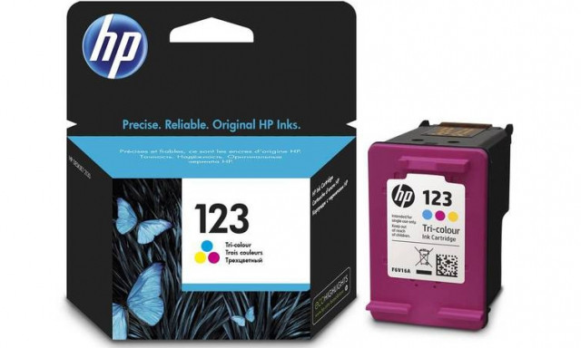Картридж HP №123, цветной, оригинальный