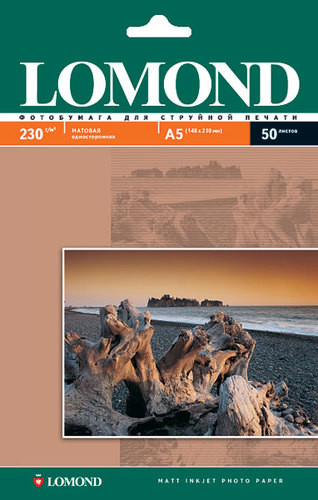 Бумага LOMOND Inkjet Paper матовая односторонняя 230г/м2/50л./148x210 ммм