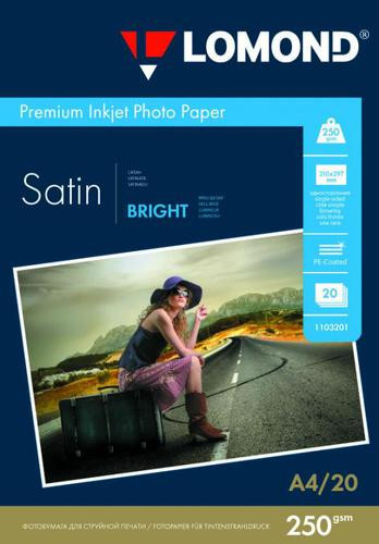 Бумага LOMOND Premium Photo Paper Satin (полуглянцевая) 250г/м2/20л/A4
