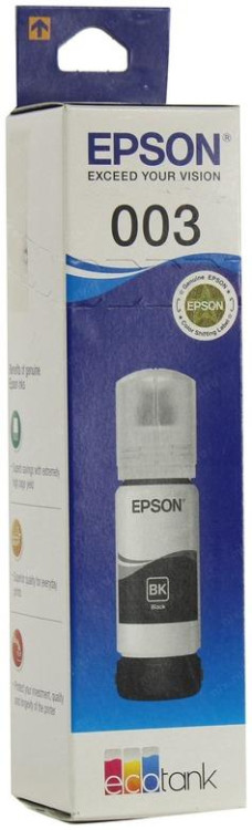 Контейнер с черными чернилами Epson 003, 65 мл, для принтеров L3210, L3216, L3250, L3256, L3260, L3550, L3556, L3560