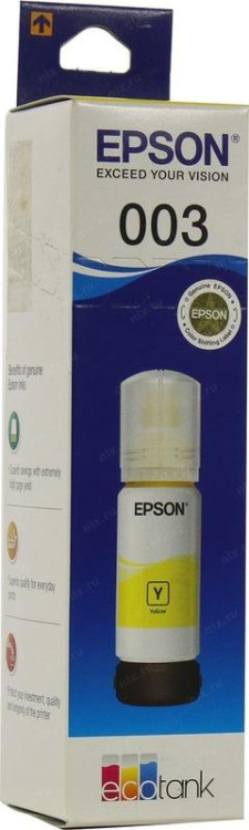 Контейнер с желтыми чернилами Epson 003, 65 мл, для принтеров L3210, L3216, L3250, L3256, L3260, L3550, L3556, L3560