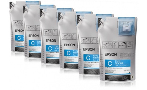 Чернила EPSON T7732 (1литр) для SC-B6000/B7000 (Cyan), 1 упаковка - 1000мл